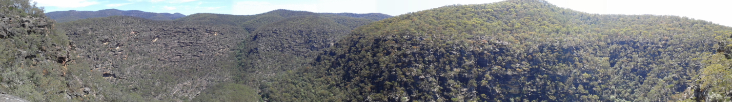 Panoramic view of Wollemi Creek and surrounds