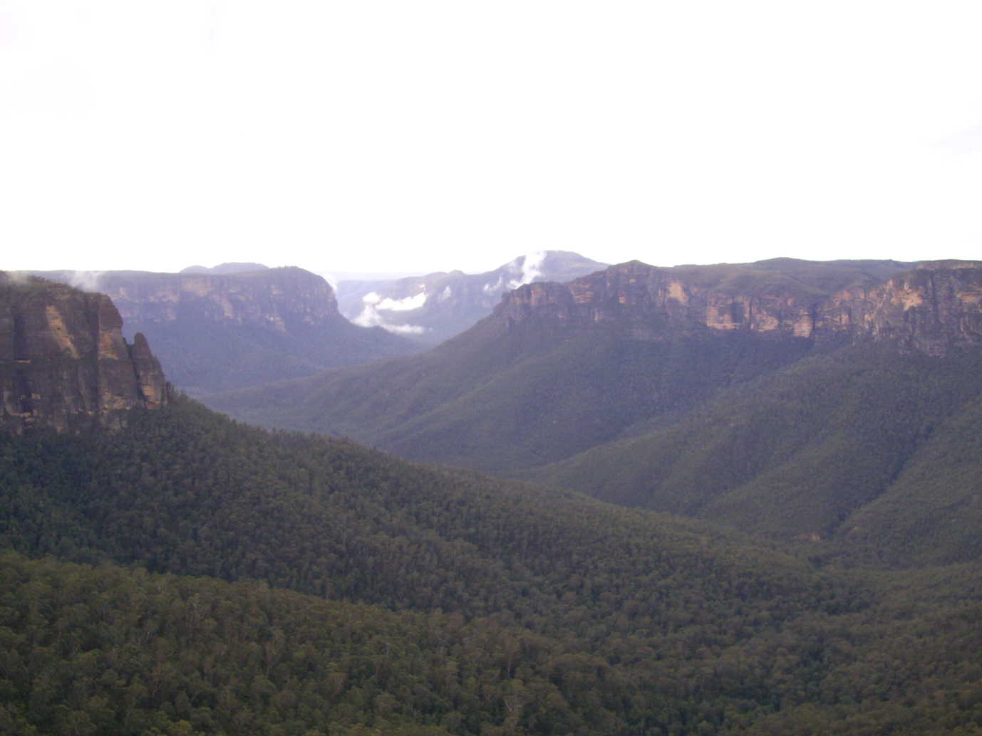 Looking from Govert's Leap Lookout out over the Grose Valley