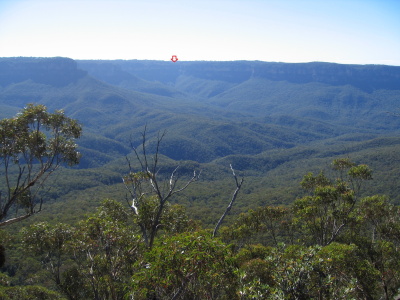 View from Mount Solitary to where we are going