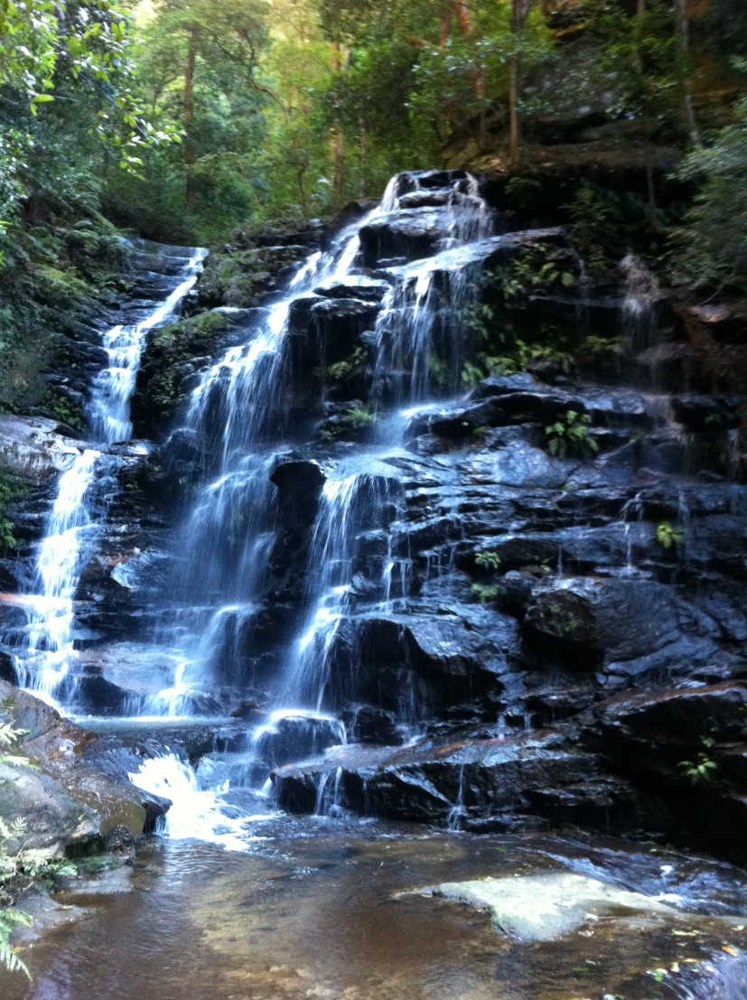 A small waterfall on the way down through the valley